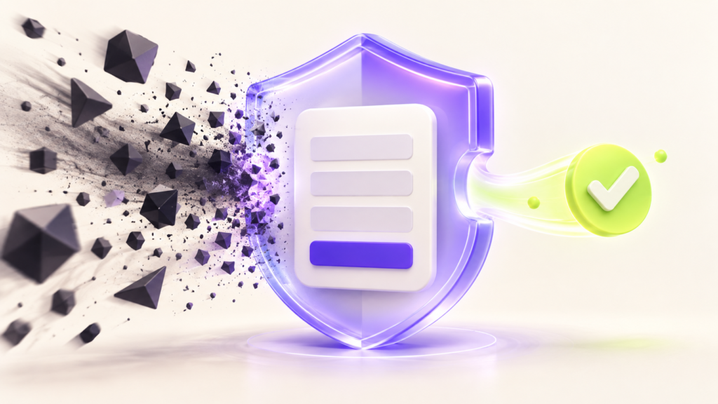 Translucent shield protecting an embedded form from unwanted submissions.